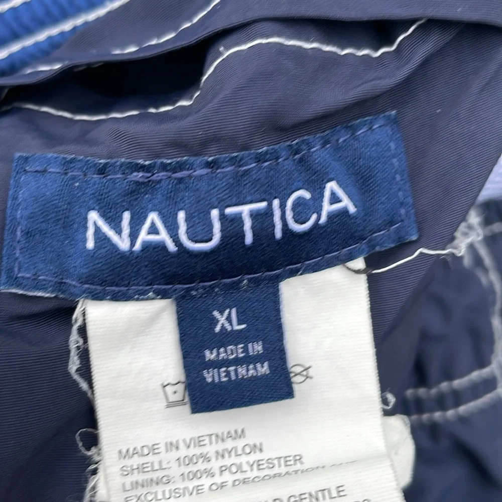 NAUTICA MENS QUICK DRY BLUE SWIM SHORTS INSIDE POCKET SIZE XL
